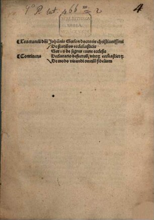 Tractatuli de statibus ecclesiasticis