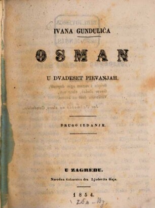 Osman : (Osman. In 20 Gesängen)