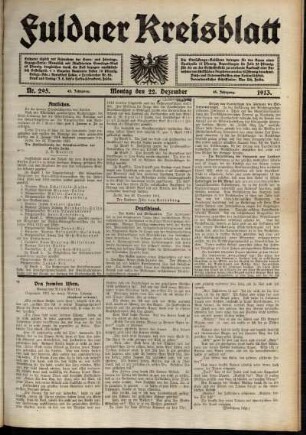 Ausgabe vom Montag, den 22. Dezember 1913.