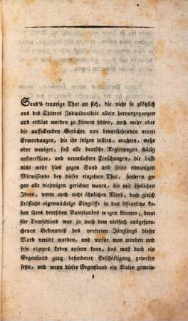 Nachtrag zu den wichtigsten Lebensmomenten Karl Ludwig Sand's aus Wunsiedel : mit der vollständigsten Erzählung seiner Hinrichtung am 20. Mai 1820