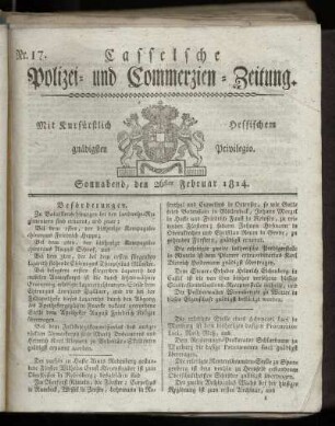 Nr. 17, Sonnabend den 26sten Februar. 1814