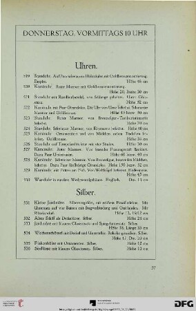 Donnerstag, vormittags 10 Uhr (Nr. 519-674)
