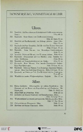 Donnerstag, vormittags 10 Uhr (Nr. 519-674)
