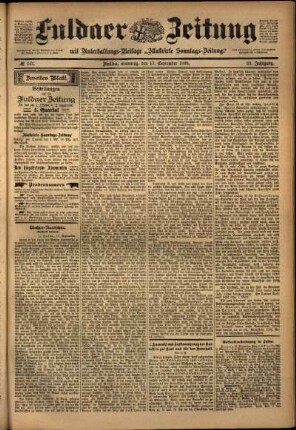 Zweite Ausgabe vom Samstag, den 17. September 1898.