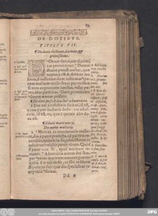 De Dotibus. Titulus VII.