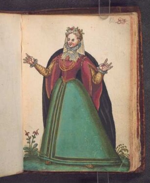 Gouache: vornehme Dame