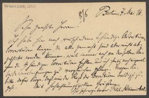 Brief an B. Schott's Söhne : 07.05.1896