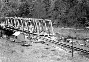 Wildberg Nagoldbrücke 1562 Montage Überbau