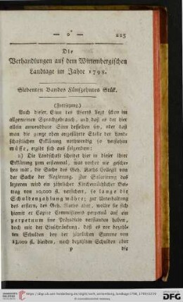 Siebenten Bandes Fuenfzehntes Stuek.