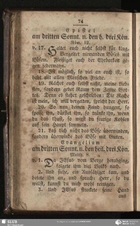 [Am dritten Sonntage nach den heiligen drey Koenigen]