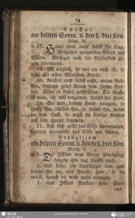 [Am dritten Sonntage nach den heiligen drey Koenigen]