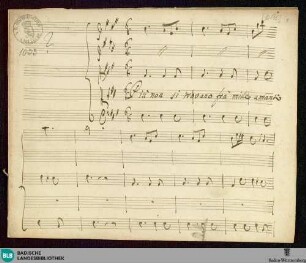 L' Olimpiade. Excerpts - Mus. Hs. 1033 : S, vl (2), vla, b