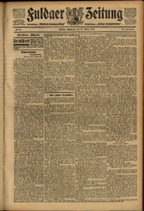 Dritte Ausgabe vom Samstag, den 31. März 1906.