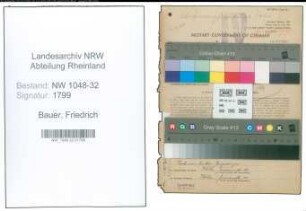 Entnazifizierung Friedrich Bauer , geb. 06.10.1888 (Beamter)