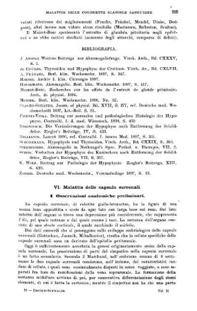 VI. Malettie delle capsule surrenali.