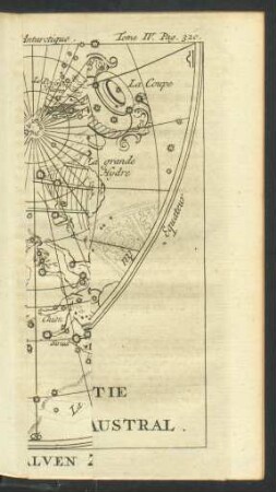 Tafel: Seconde partie de l'hemisphere celeste austral.