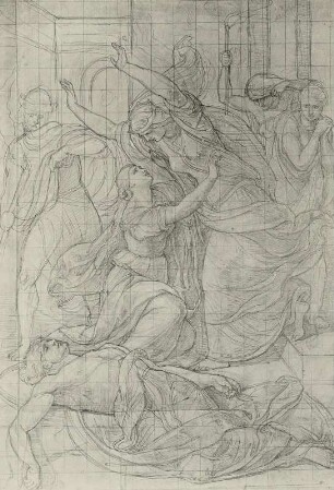 Kriemhild an der Leiche Siegfrieds (aus den Nibelungen)