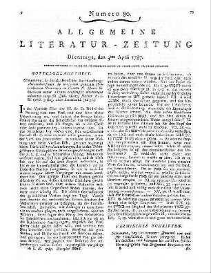 Dahler, J. G.: Animadversiones in versionem graecam Proverbiorum Salomonis. Ex veneta S. M. bibliotheca nuper editam. Straßburg: Verl. der Akad. Buchhandlung 1786