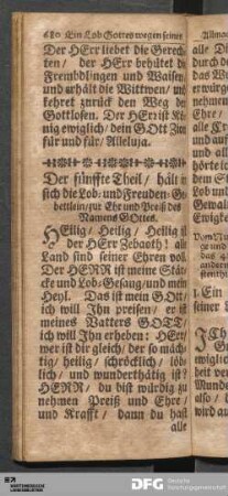 Der fünffte Theil