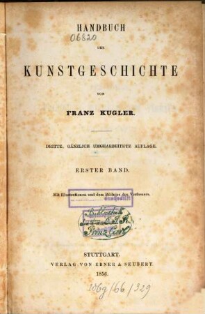 Handbuch der Kunstgeschichte. 1