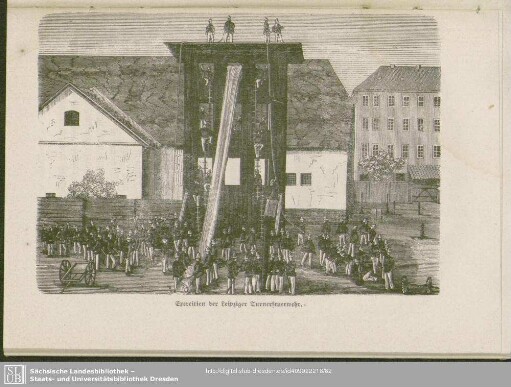 Exercitien der Leipziger Turnerfeuerwehr
