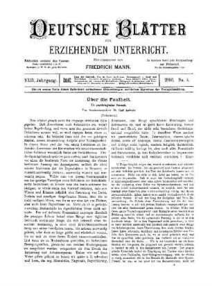 Über die Faulheit : (Fortsetzung)