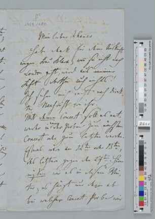 Brief an Johannes Brahms