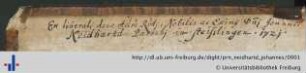 [Provenienz]: Neidhartd, Johannes