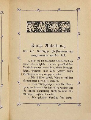 Dreitägige Geistessammlung
