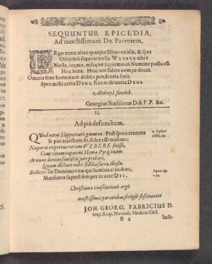 Sequuntur Epicedia.