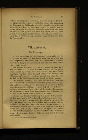 VII. Abschnitt. Die Steuerungen.