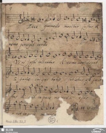 14 Motets - Mus.Löb.33,2 : V (X)