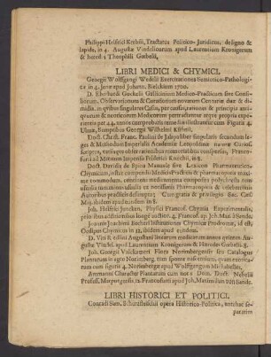 Libri Historici Et Politici.