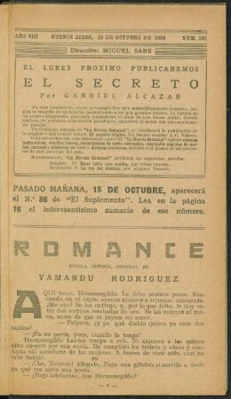 1924008361: Romance : novela inédita