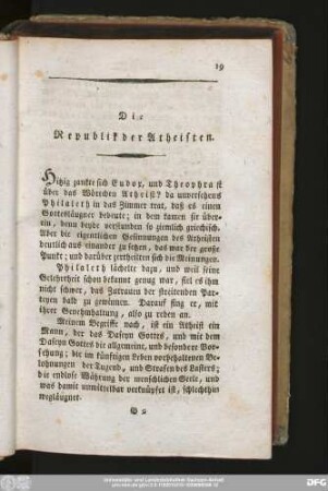 Die Republik der Atheisten.
