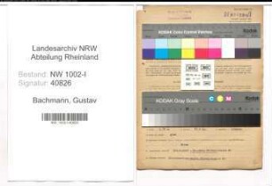 Entnazifizierung Gustav Bachmann, geb. 09.12.1885 (Magazinverwalter)