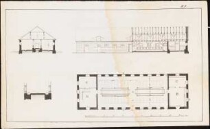 Architekton. Entwürfe aus d. Gebiete d. landwirtschaftl. und ländlichen Baukunst, H.1, Breslau: Grundriss, Schnitte und Ansicht