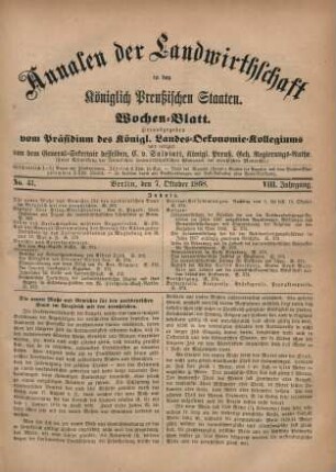 No. 41. Berlin, den 7. Oktober 1868. VIII. Jahrgang.