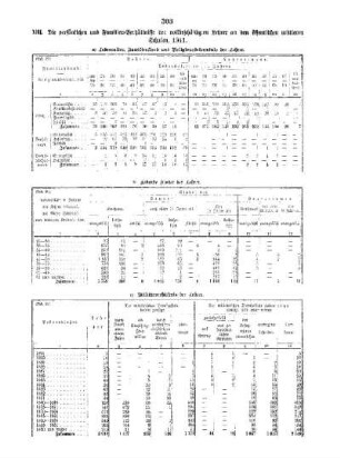 I. Teil : B. Die mittleren Schulen nach Provinzen und Regierungsbezirken ; I. Die öffentlichen mittleren Schulen, XIII.