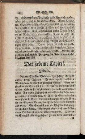 Das siebente Capitel.