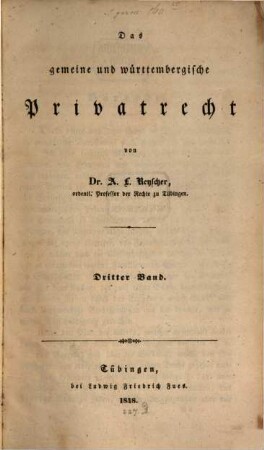 Das gemeine und württembergische Privatrecht, 3