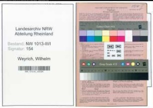 Entnazifizierung Wilhelm Weyrich , geb. 22.02.1912 (Kaufmaennischer Angestellter)