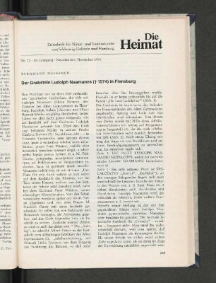 Nr. 11. 83. Jahrgang. Neumünster, November 1976.