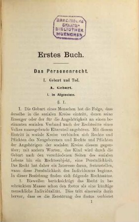 Grundriss der ethnologischen Jurisprudenz, 2. Spezieller Teil