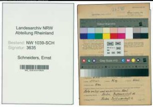 Entnazifizierung Ernst Schneiders , geb. 06.05.1908 (Angestellter)