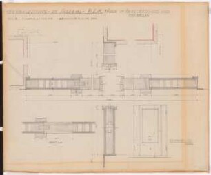 Reichsluftfahrtministerium, Berlin: Türen (KG, Sockelgeschoss): Ansicht 1:10, Details 1:1