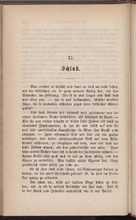 XI. Schluß.