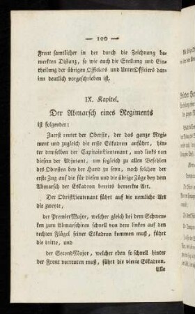 100 IX. Der Abmarsch eines Regiments