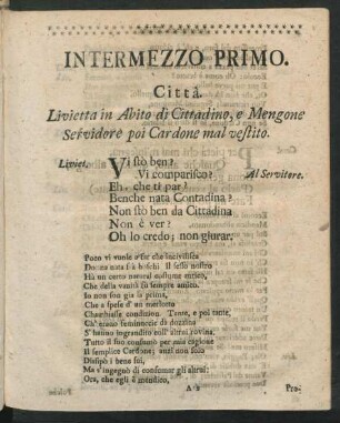 Intermezzo primo