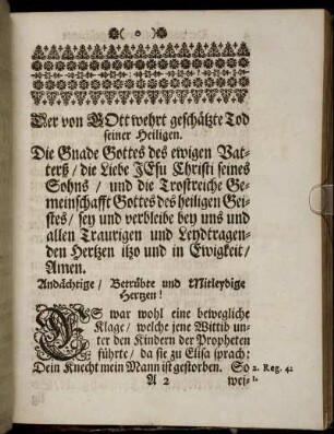 Eingang; Außlegung.